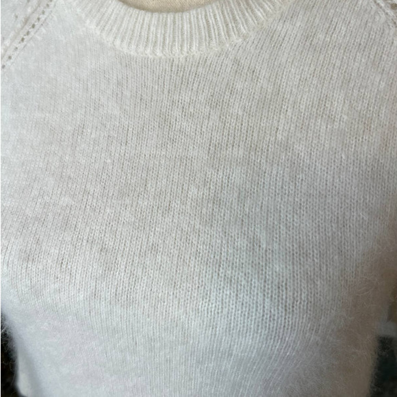 Cynthia Rowley Angora Rabbit Hair Blend Sweater Three Quarter Sleeves Size Small - Picture 2 of 5